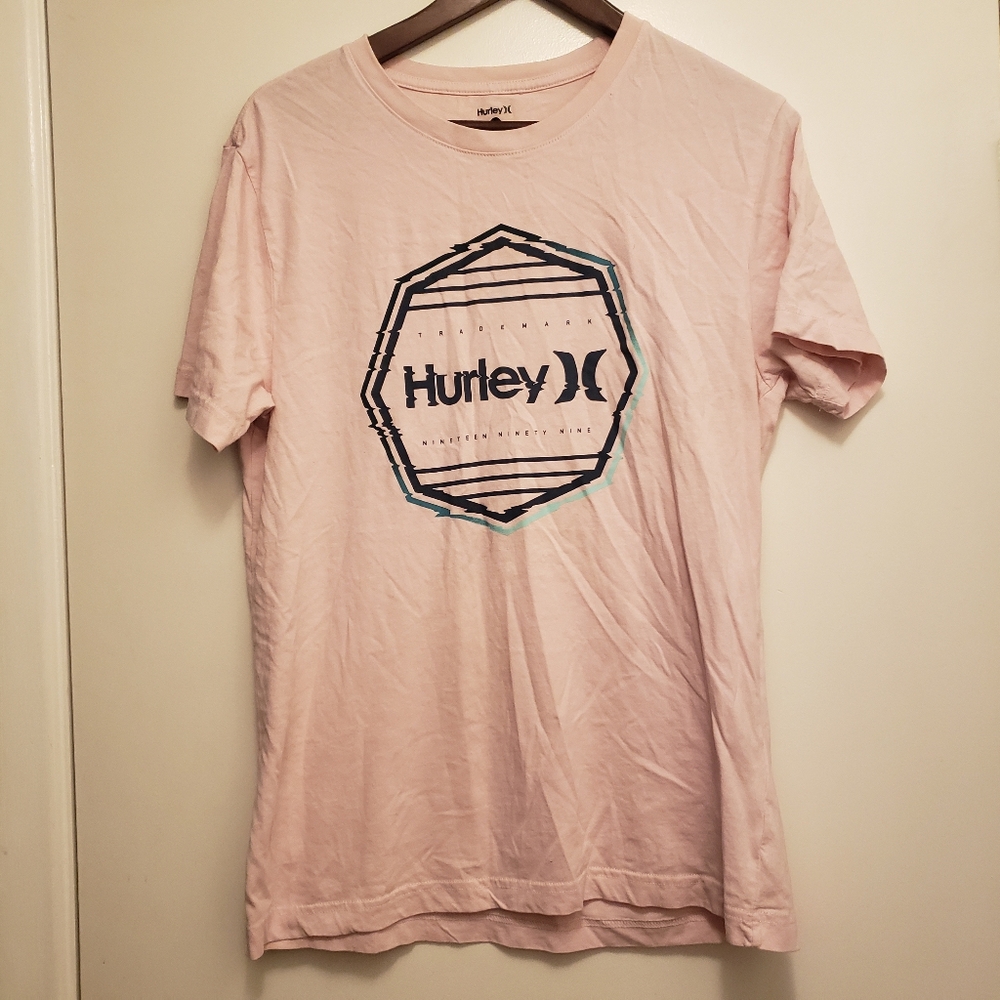 Hurley Light Pink Graphic T-Shirt Men's Size Medium